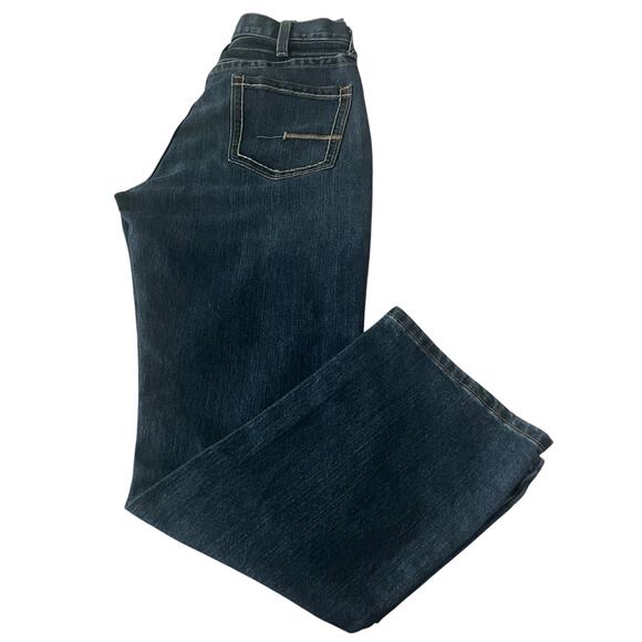 ARIAT REBAR 5M STRAIGHT LEG JEANS, MENS, 35X32, DENIM BLUE, LOTS OF WEAR TO GO - Picture 7 of 12